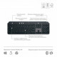 Клавiатура бездротова Logitech MX Keys S Plus Palm Rest Graphite (920-011589)