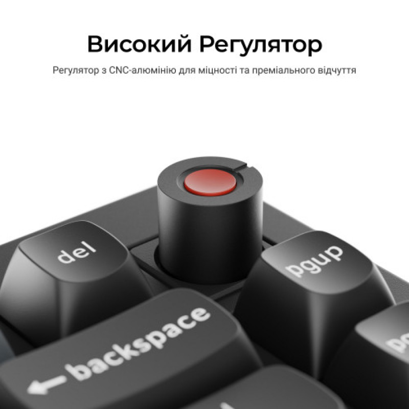 Клавіатура Keychron V1 8K Keychron Super Red Switch Black RGB (V1W-D1-UA)