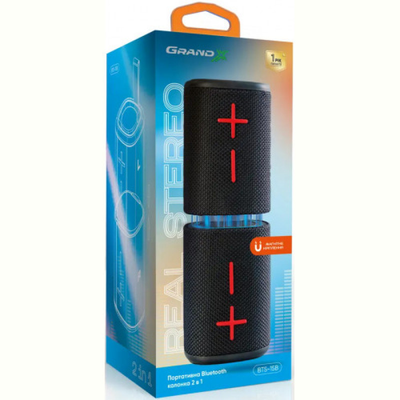Акустична система Grand-X 2 в 1 BTS-15DB_подарунок