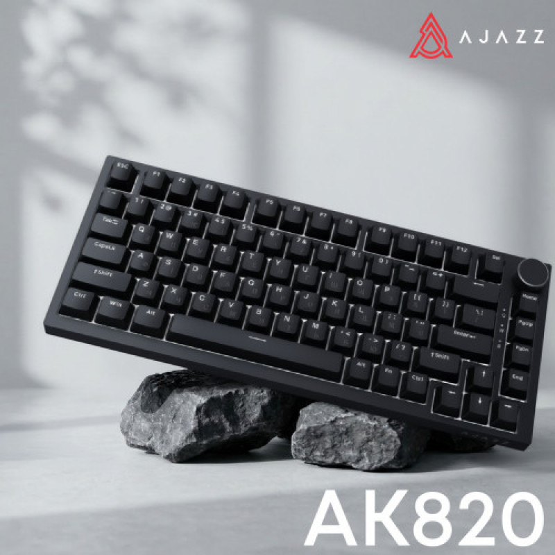 Клавіатура Ajazz AK820 Red Switch Black USB-C (AK820-R-B)