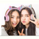 Bluetooth-гарнитура Hoco W27 Cat Ear Grey/Pink (W27GP)