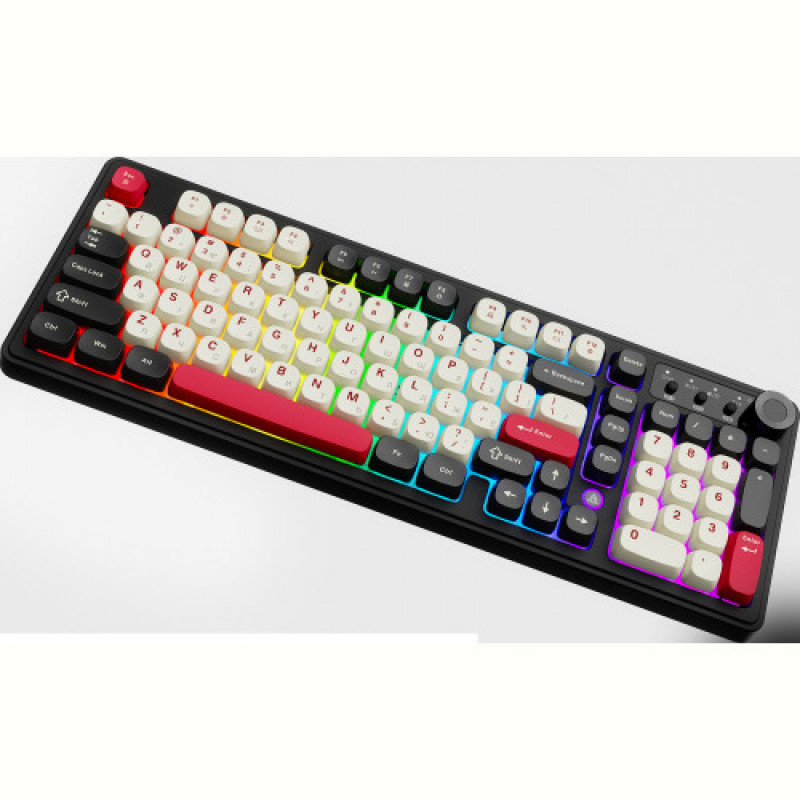 Клавіатура бездротова Ajazz AF98 Plus Black Shark Red (AF98-PLUS-BSR)