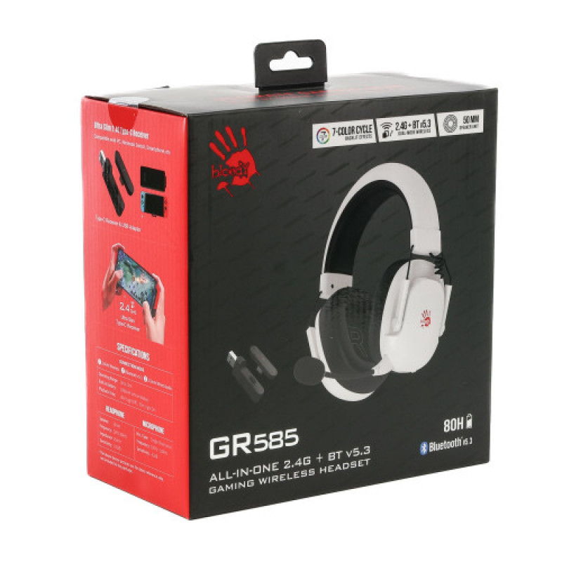 Bluetooth-гарнитура Bloody GR585 White