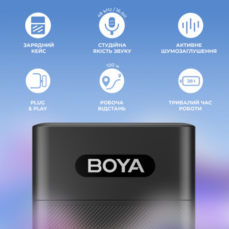 Мікрофон BOYA BY-V30 Type-C Black
