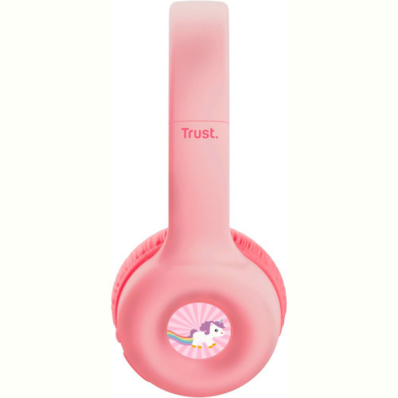 Bluetooth-гарнитура Trust On-ear Nouna Kids, Wireless Pink (25274)