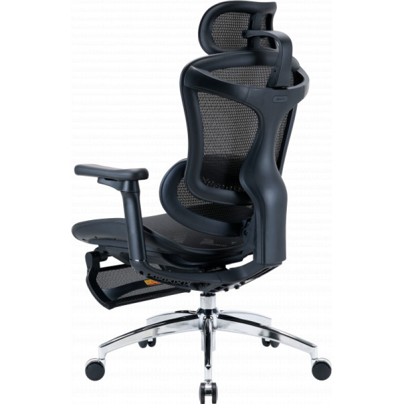 Крісло офісне з підставкою для ніг Sihoo DORO C300L Mesh Black with footrest (DORO-C300L-A3-101-JT)