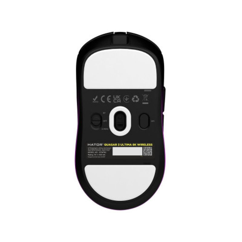 Мышь беспроводная Hator Quasar 3 Ultima 8K Wireless Black/Violet (HTM760)