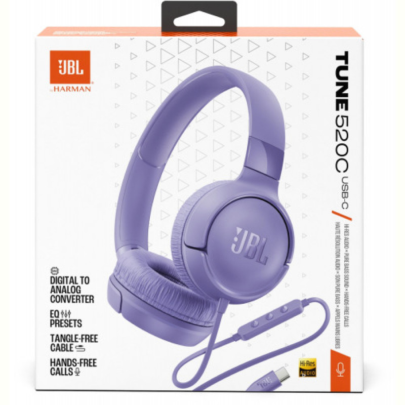 Гарнитура JBL Tune 520C Purple (JBLT520CPUR)