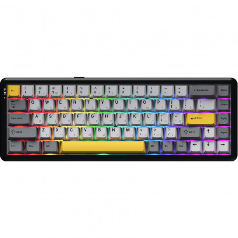 Клавіатура бездротова Ajazz AK680 Max (8+8K) Magnetic Switch Black (AK680-M-BGY-A)