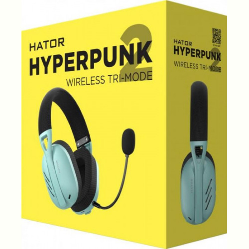 Bluetooth-гарнитура Hator Hyperpunk 2 Wireless Tri-mode Black/Mint (HTA-858)