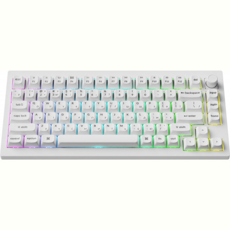 Клавиатура беспроводная Keychron V1 Ultra Keychron Red Switch White RGB (V1U-F1-UA)