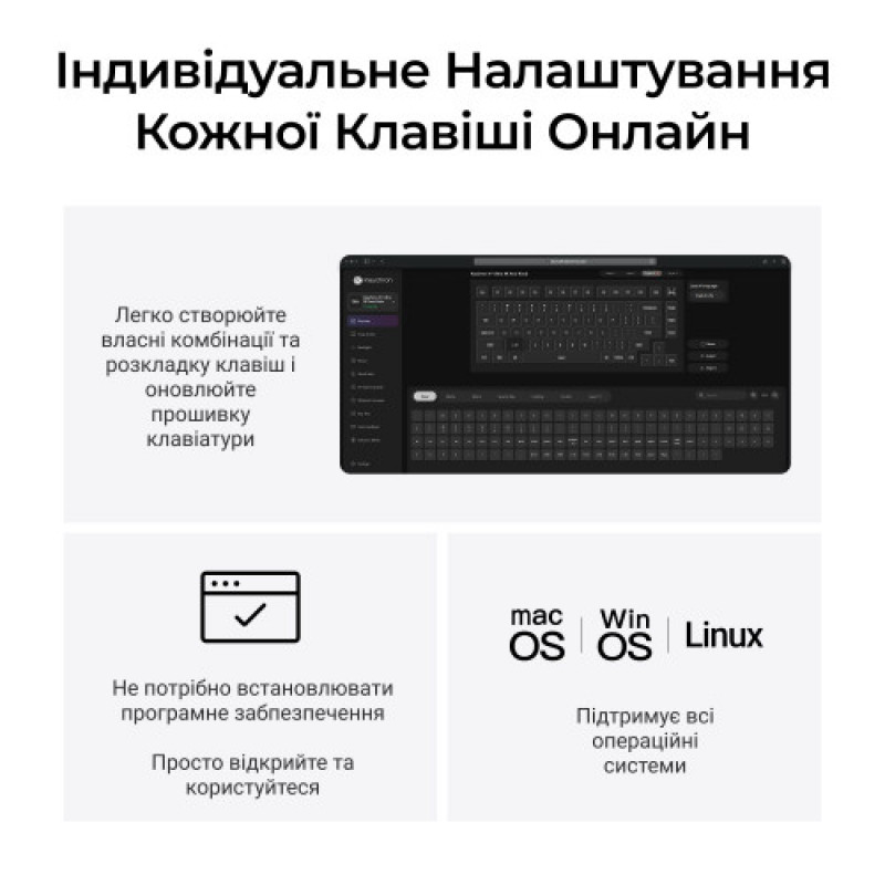 Клавиатура беспроводная Keychron V1 Ultra Keychron Red Switch White RGB (V1U-F1-UA)