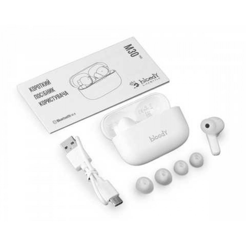 Bluetooth-гарнітура Bloody M30 White
