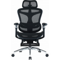 Кресло офисное с подставкой для ног Sihoo DORO C300 Pro Mesh Black with footrest (DORO-C300-PRO-M101-JT)