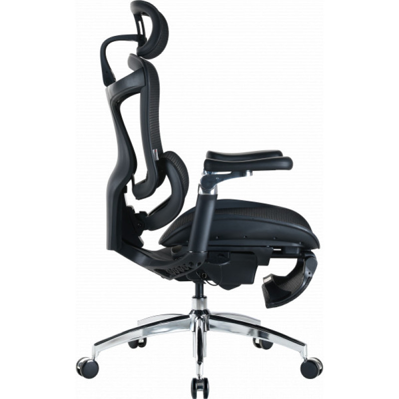 Кресло офисное с подставкой для ног Sihoo DORO C300 Pro Mesh Black with footrest (DORO-C300-PRO-M101-JT)