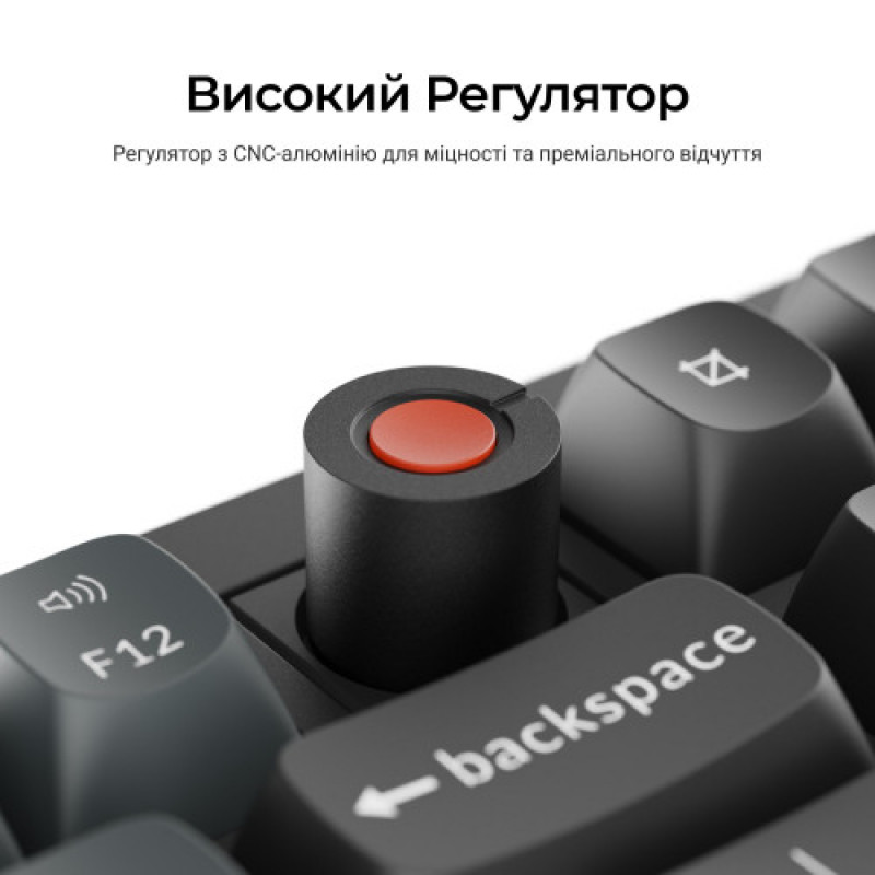 Клавіатура Keychron V6 8K Keychron Super Red Switch Black RGB (V6W-D1-UA)