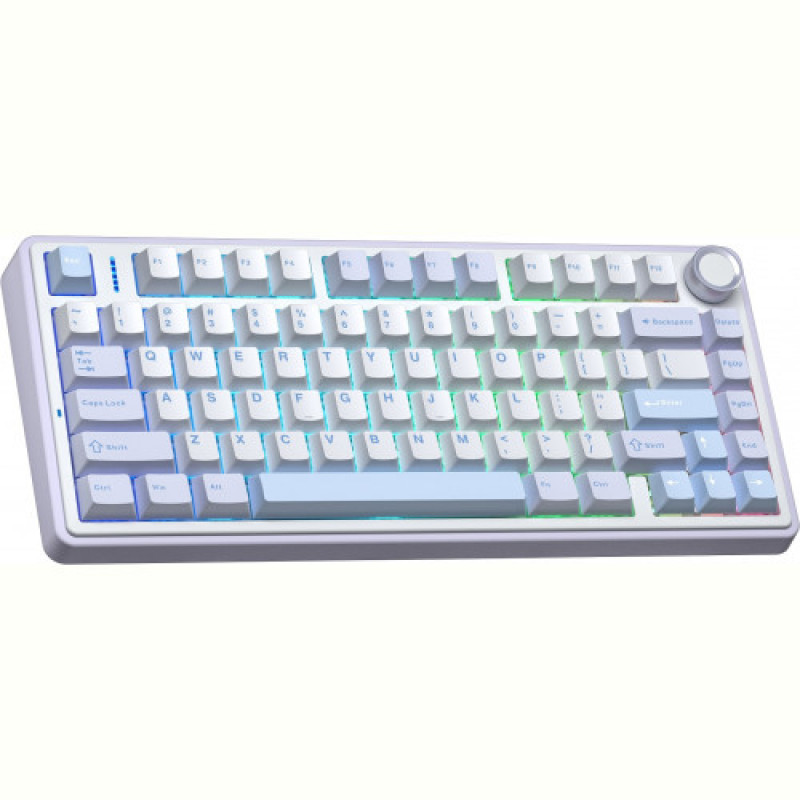 Клавиатура беспроводная Aula F75 Gasket Greywood V3 Blue (6948391208633)
