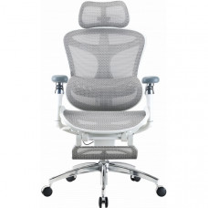 Кресло офисное с подставкой для ног Sihoo DORO C300 Pro Mesh White with footrest (DORO-C300-PRO-M102-JT)