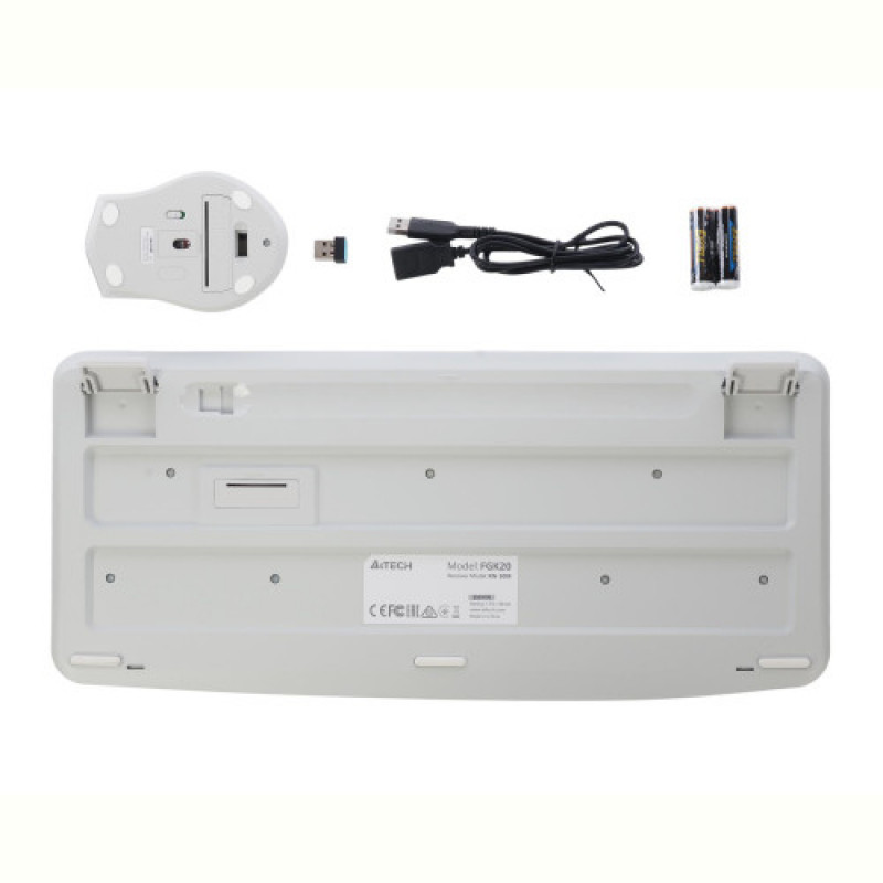 Комплект (клавіатура, мишка) бездротовий A4Tech Fstyler FG2500S Plus White