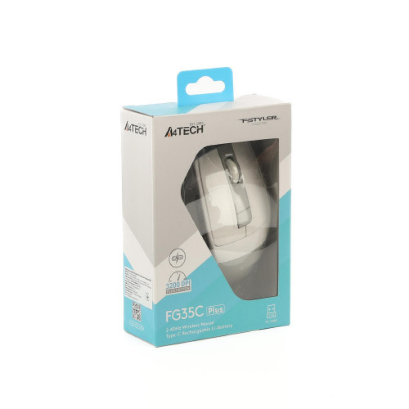 Мышь беспроводная A4Tech Fstyler FG35C Plus White