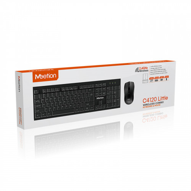 Комплект (клавиатура, мышь) беспроводной Meetion C4120 Little Black (MT-C4120LITTLE-A-RUA)