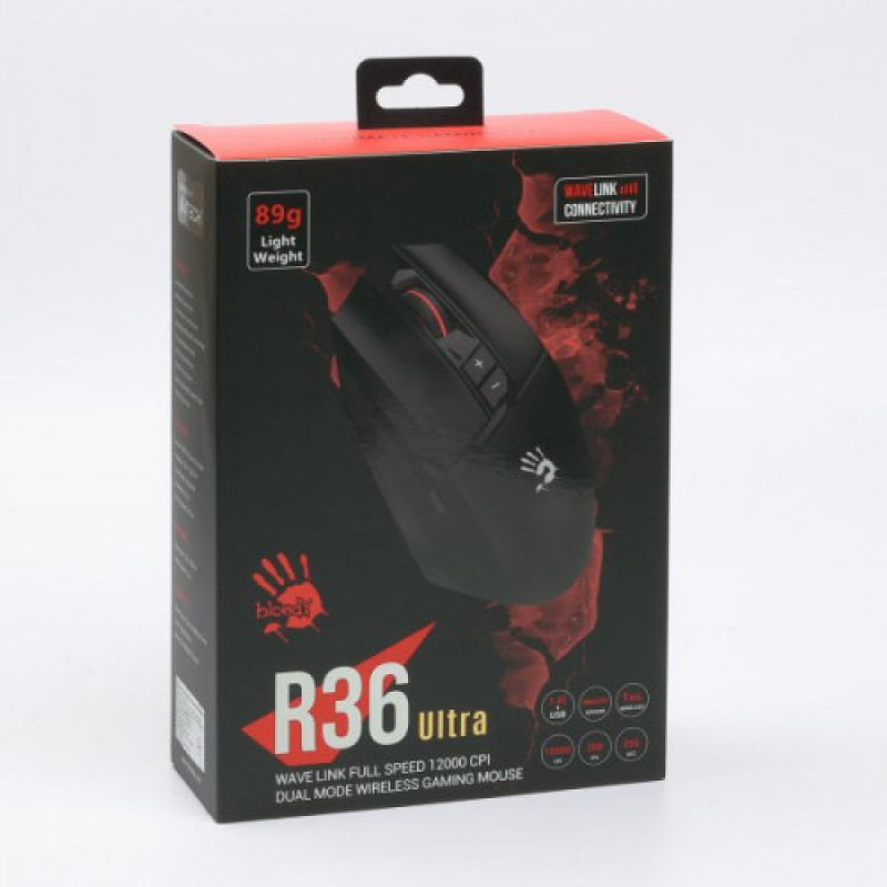 Миша бездротова Bloody R36 Ultra Stone Black