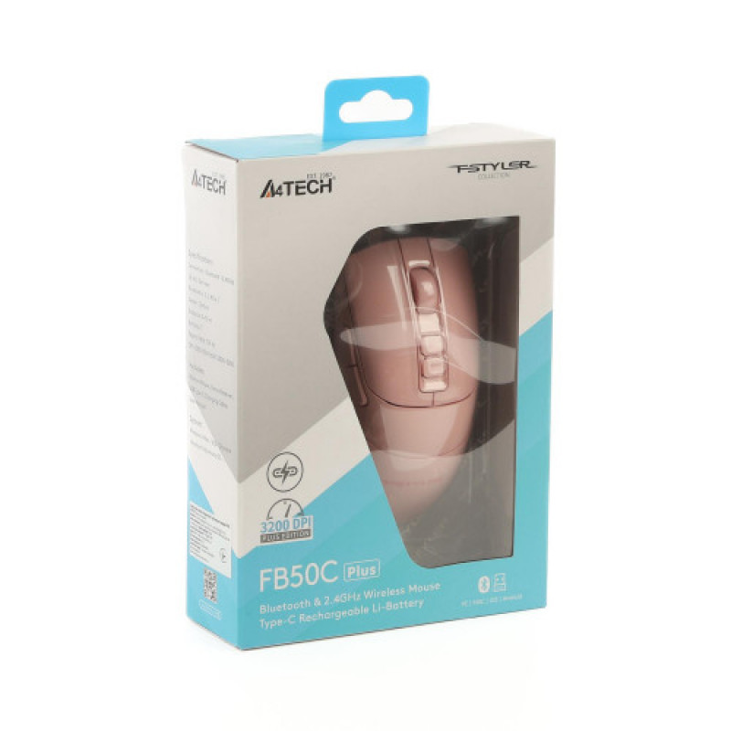 Миша бездротова A4Tech Fstyler FB50C Plus Pink