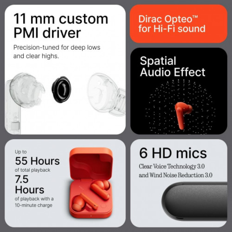 Bluetooth-гарнитура CMF by Nothing Buds 2 B179 Orange (A10600100)