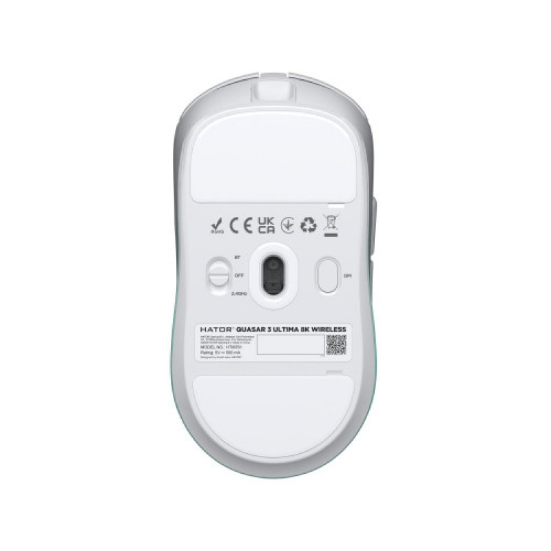 Мышь беспроводная Hator Quasar 3 Ultima 8K Wireless White/Mint (HTM761)
