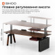 Компьютерный стол с электрорегулировкой высоты Sihoo D07 1.6m Walnut/Black