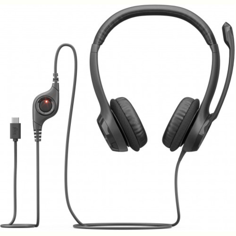 Гарнітура Logitech H390 USB-C Midnight Black (981-001576)