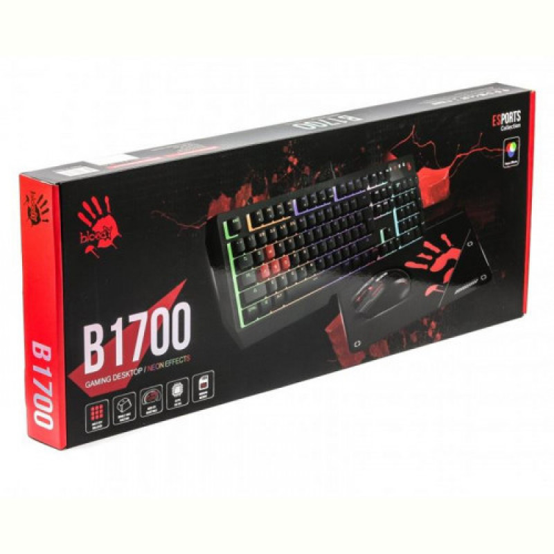 Комплект (клавиатура, мышь) B1700 Bloody Black