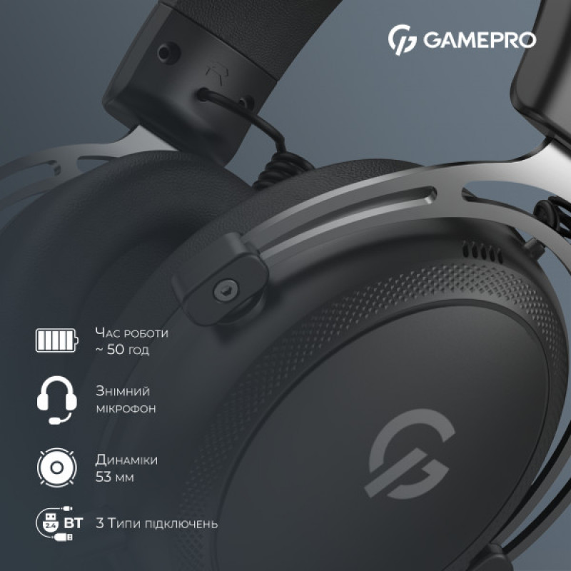 Бездротова ігрова гарнітура Gamepro Asgard Skald (HSW160B) 4-Mode
