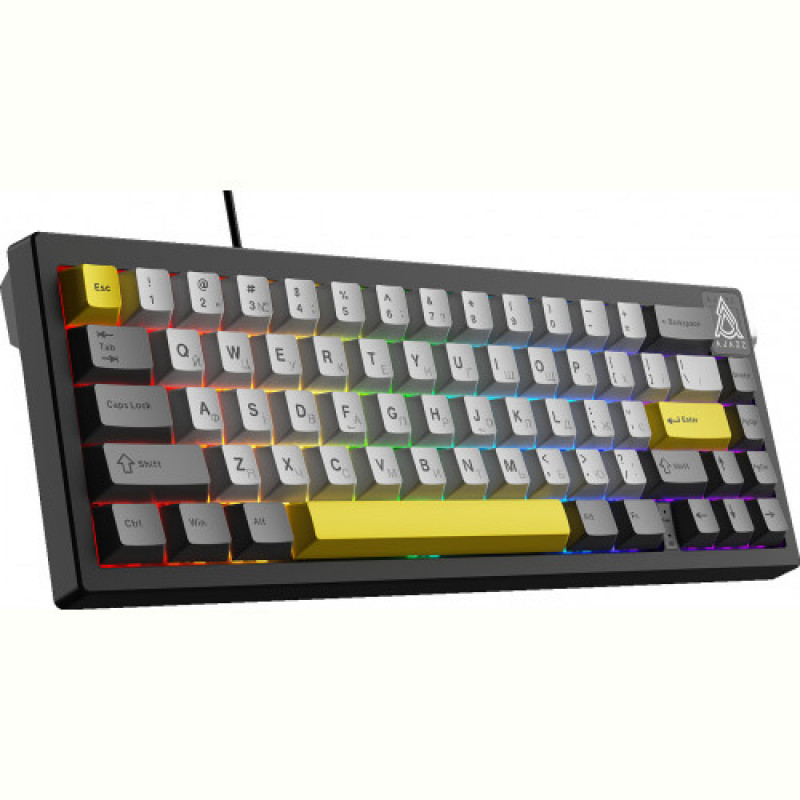 Клавіатура Ajazz AK650 Moon Yellow Switch Black USB-C (AK650-MY-GWY)