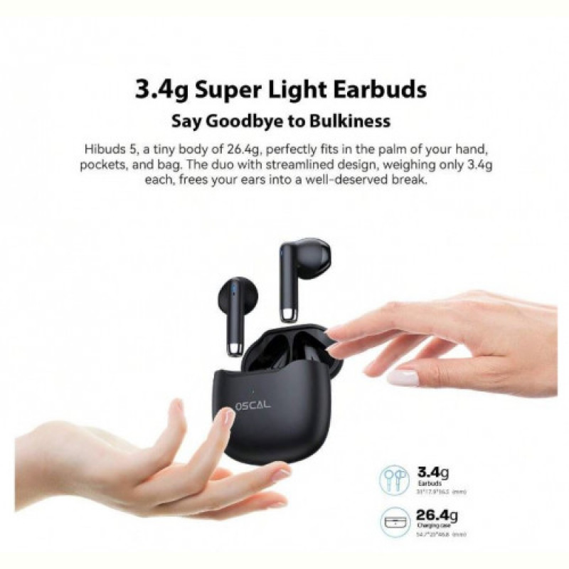 Bluetooth-гарнітура Oscal HiBuds 5 Black