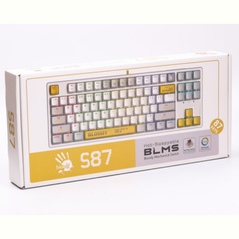Клавіатура S87 Bloody Energy White