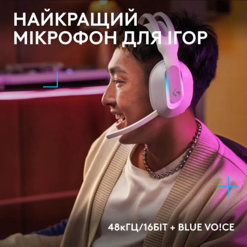 Гарнитура Logitech G522 LightSpeed Wireless Gaming Headset White (981-001550)