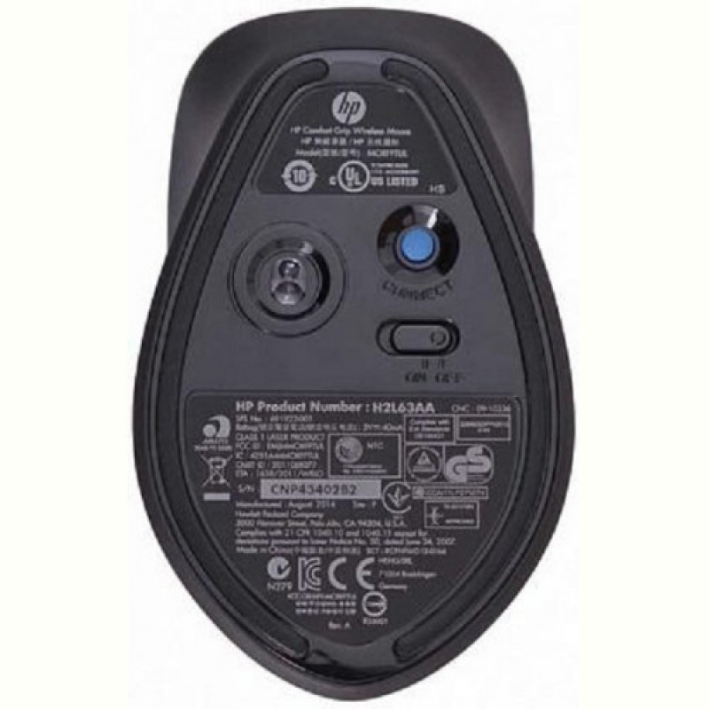 Мышь беспроводная HP Comfort Grip Black (H2L63AA)