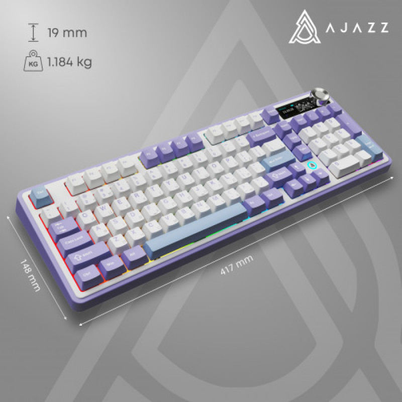 Клавиатура беспроводная Ajazz AK980 V2 Maillard Switch White (AK980-V2-M-PWB)