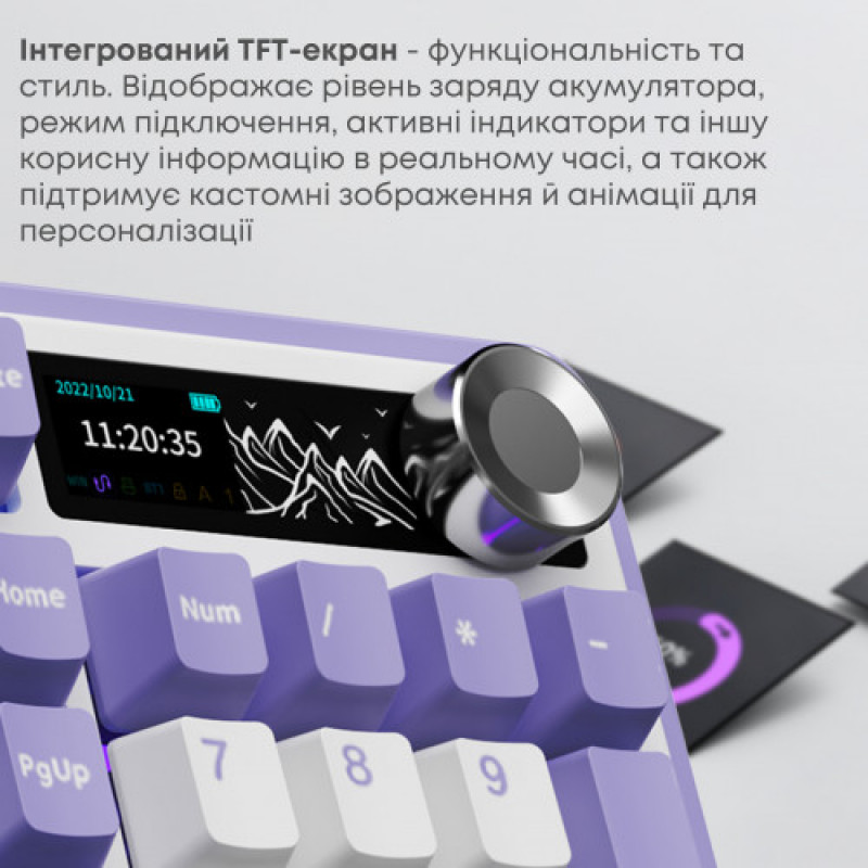 Клавиатура беспроводная Ajazz AK980 V2 Maillard Switch White (AK980-V2-M-PWB)