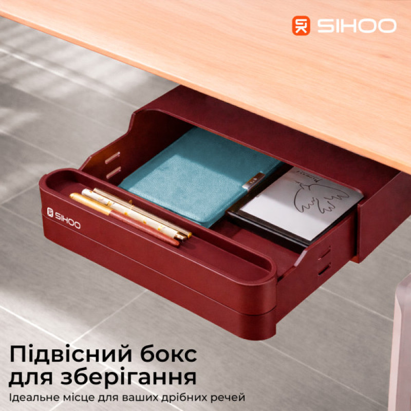 Компьютерный стол с электрорегулировкой высоты Sihoo D07 1.6m Maple/White