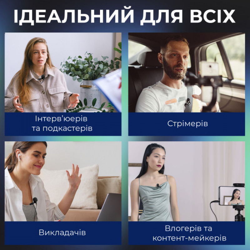 Універсальний петличний мікрофон BOYA BY-M1 Pro II Black