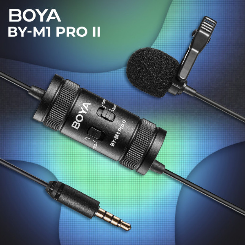 Універсальний петличний мікрофон BOYA BY-M1 Pro II Black