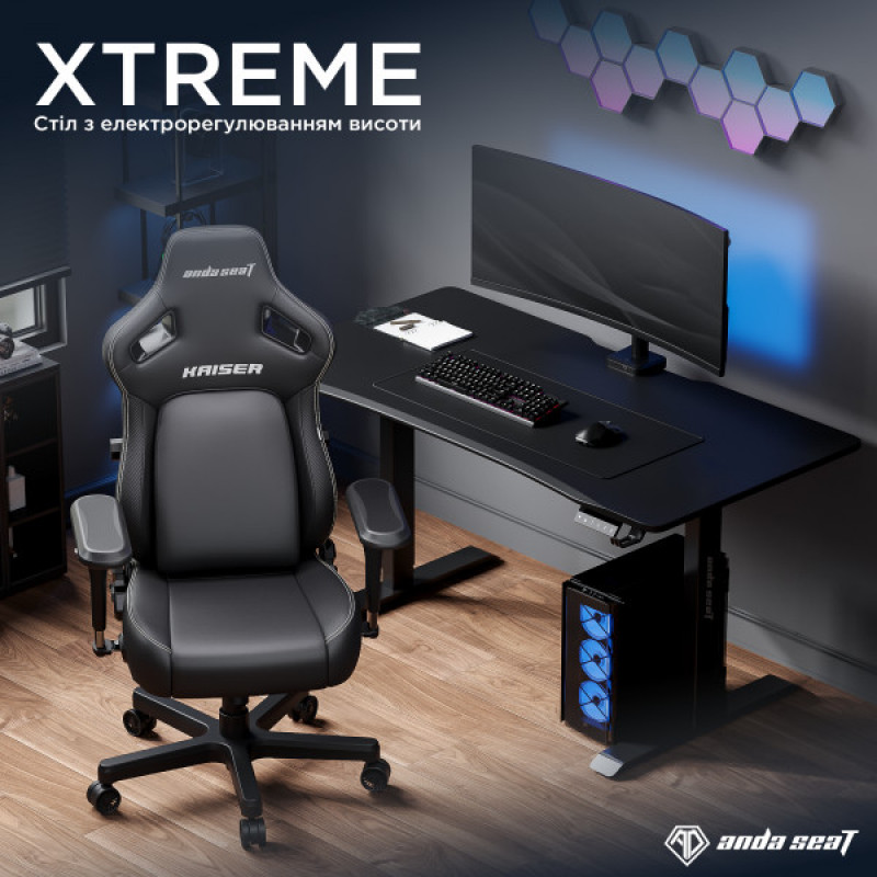Стол с электрорегулировкой высоты Anda Seat Xtreme 1600x800 Black