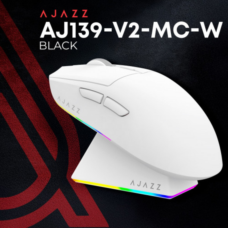 Мышь беспроводная Ajazz AJ139 V2 White (AJ139-V2-MC-W)