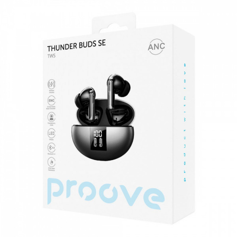 Бездротові навушники Proove Thunder Buds SE TWS with ANC silver