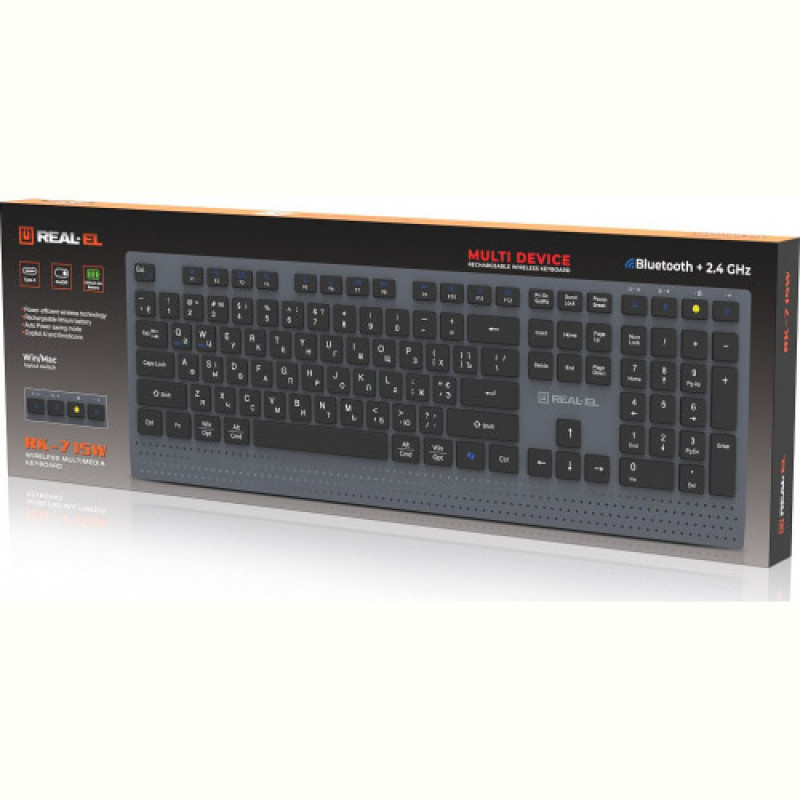 Клавиатура беспроводная REAL-EL RK-715W