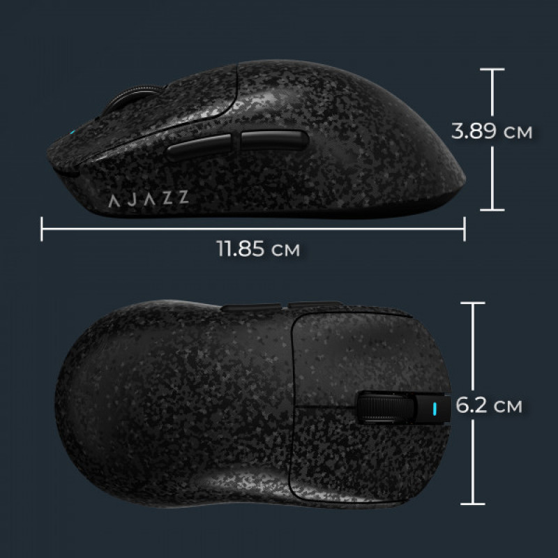 Бездротова ігрова миша AJ199 Black Carbon fiber (AJ199-B)