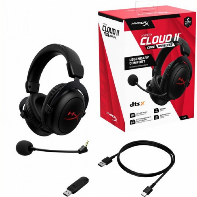 Bluetooth-гарнитура HyperX Cloud II Core Wireless Black (6Y2G8AA)