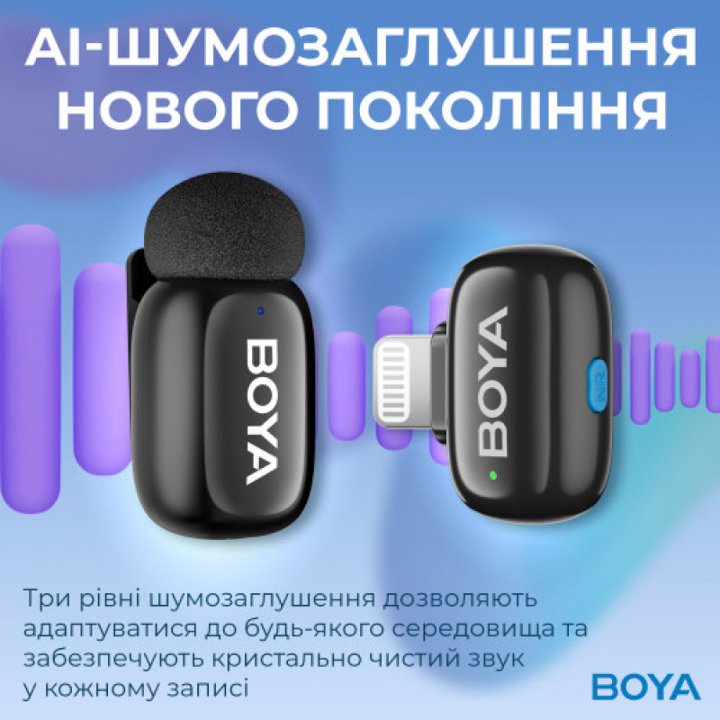Мікрофон BOYA mini-12 Type-C/Lightning Black